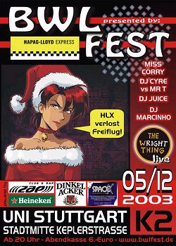 BWL Fest 2003 - der Flyer