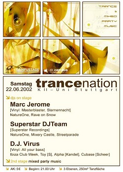 Trance Nation - der Flyer
