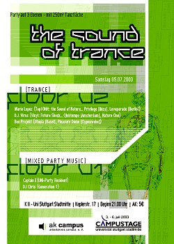 the Sound of Trance - der Flyer